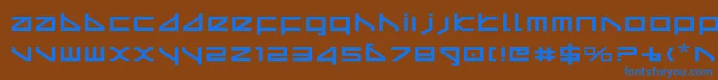 Шрифт Deltav2e – синие шрифты на коричневом фоне