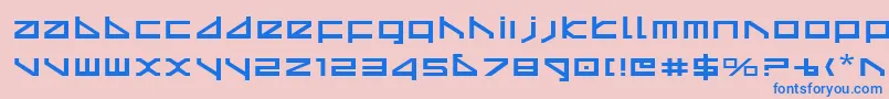 Deltav2e Font – Blue Fonts on Pink Background