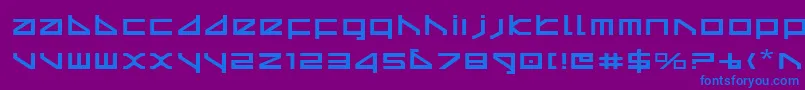 Deltav2e Font – Blue Fonts on Purple Background