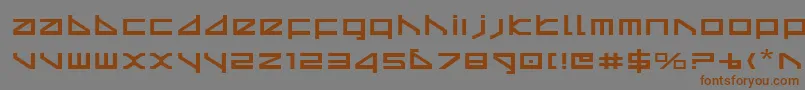 Deltav2e Font – Brown Fonts on Gray Background