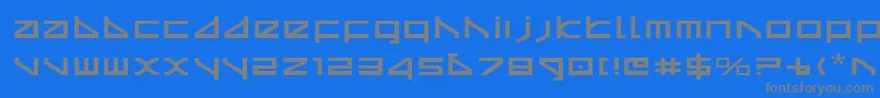 Deltav2e Font – Gray Fonts on Blue Background
