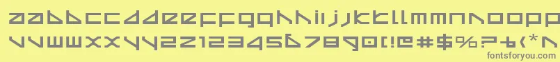 Deltav2e Font – Gray Fonts on Yellow Background