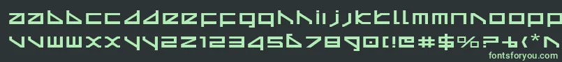 Deltav2e Font – Green Fonts on Black Background