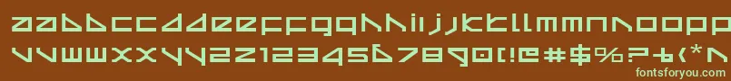 Deltav2e Font – Green Fonts on Brown Background