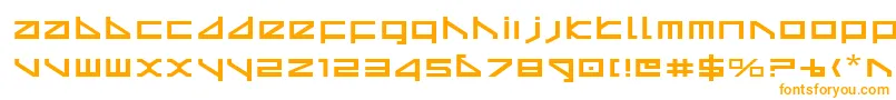 Deltav2e Font – Orange Fonts on White Background