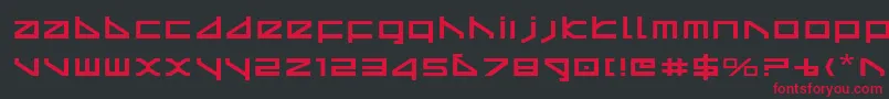 Deltav2e Font – Red Fonts on Black Background