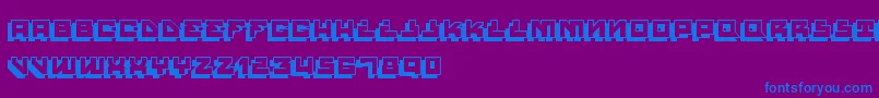 HousePaintShadow Font – Blue Fonts on Purple Background