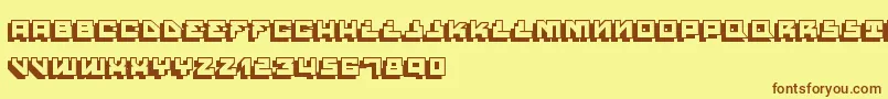 fuente HousePaintShadow – Fuentes Marrones Sobre Fondo Amarillo