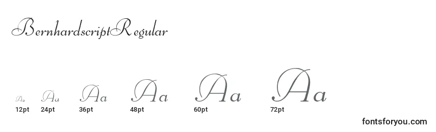 BernhardscriptRegular Font Sizes