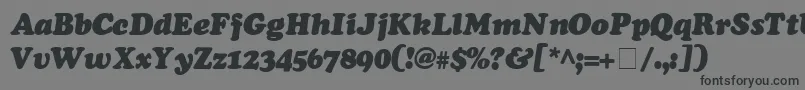 CooperSsiExtraBlackItalic-fontti – mustat fontit harmaalla taustalla