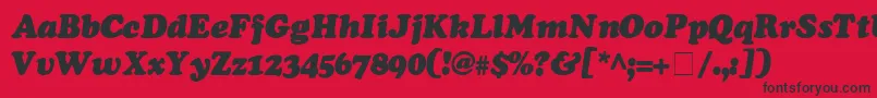 fuente CooperSsiExtraBlackItalic – Fuentes Negras Sobre Fondo Rojo