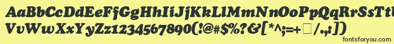 CooperSsiExtraBlackItalic Font – Black Fonts on Yellow Background