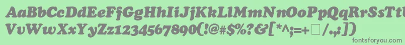 CooperSsiExtraBlackItalic Font – Gray Fonts on Green Background