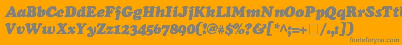 CooperSsiExtraBlackItalic Font – Gray Fonts on Orange Background