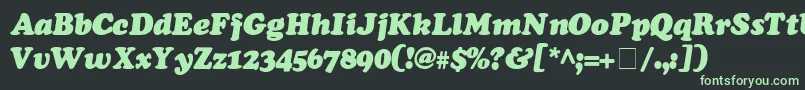 CooperSsiExtraBlackItalic Font – Green Fonts on Black Background