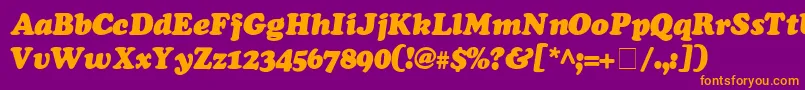 CooperSsiExtraBlackItalic Font – Orange Fonts on Purple Background