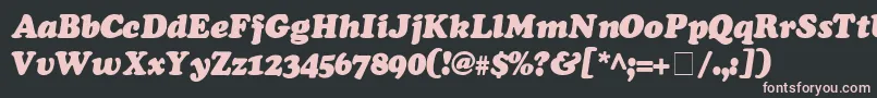 CooperSsiExtraBlackItalic Font – Pink Fonts on Black Background