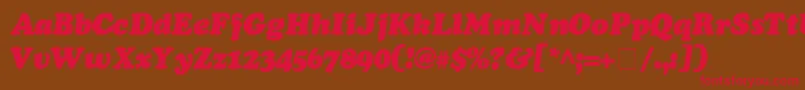 CooperSsiExtraBlackItalic Font – Red Fonts on Brown Background