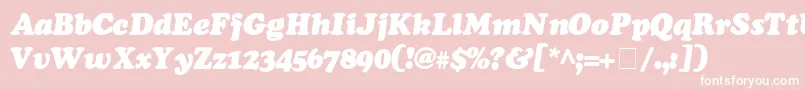 CooperSsiExtraBlackItalic Font – White Fonts on Pink Background