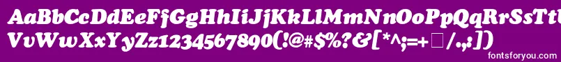 CooperSsiExtraBlackItalic Font – White Fonts on Purple Background