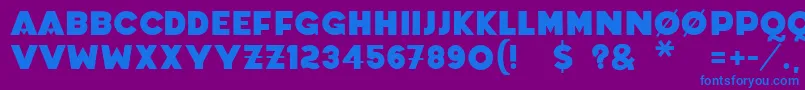 Coradium-fontti – siniset fontit violetilla taustalla