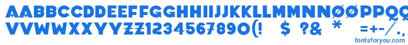 Coradium-Schriftart – Blaue Schriften auf weißem Hintergrund