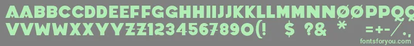 Шрифт Coradium – зелёные шрифты на сером фоне