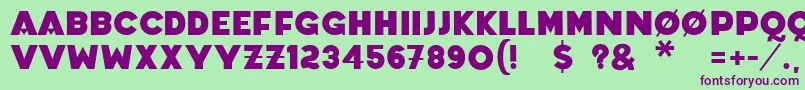 Шрифт Coradium – фиолетовые шрифты на зелёном фоне