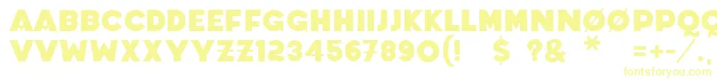 Coradium-fontti – keltaiset fontit valkoisella taustalla