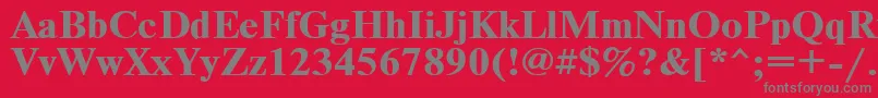 Timeset110b Font – Gray Fonts on Red Background