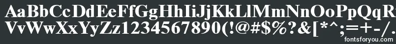 フォントTimeset110b – 黒い背景に白い文字