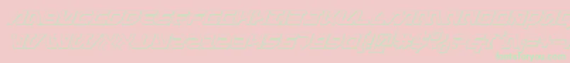 MetalStorm3DItalic Font – Green Fonts on Pink Background