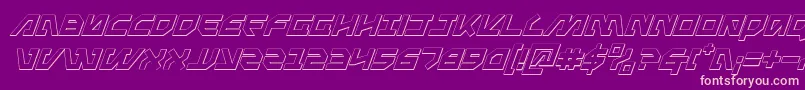 MetalStorm3DItalic Font – Pink Fonts on Purple Background