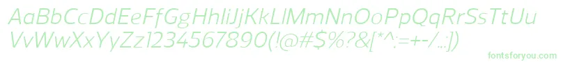 ReganItalic Font – Green Fonts on White Background