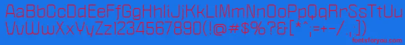 PoliticaXt Font – Red Fonts on Blue Background