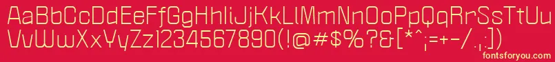 PoliticaXt Font – Yellow Fonts on Red Background