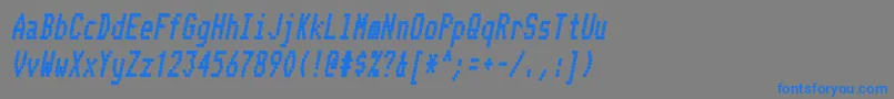 フォントTelidonCdhvItalic – 灰色の背景に青い文字