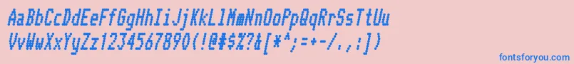 TelidonCdhvItalic Font – Blue Fonts on Pink Background