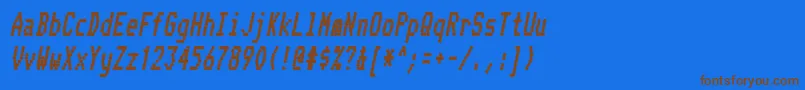 TelidonCdhvItalic Font – Brown Fonts on Blue Background