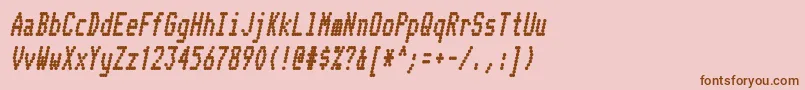 Шрифт TelidonCdhvItalic – коричневые шрифты на розовом фоне