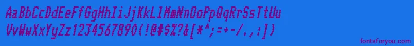 TelidonCdhvItalic Font – Purple Fonts on Blue Background