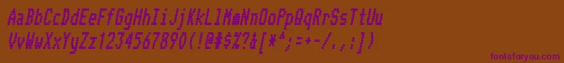 Шрифт TelidonCdhvItalic – фиолетовые шрифты на коричневом фоне