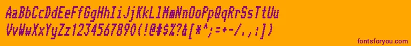 TelidonCdhvItalic Font – Purple Fonts on Orange Background