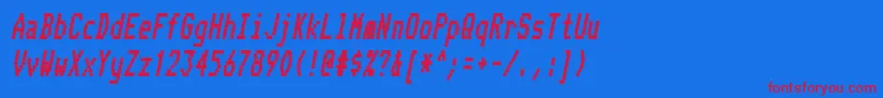 TelidonCdhvItalic Font – Red Fonts on Blue Background