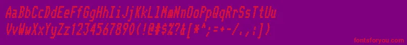 TelidonCdhvItalic Font – Red Fonts on Purple Background