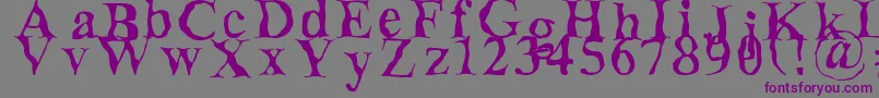 Decomposing Font – Purple Fonts on Gray Background