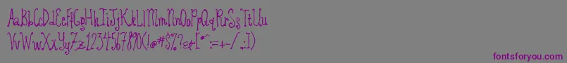 Revod-Schriftart – Violette Schriften auf grauem Hintergrund