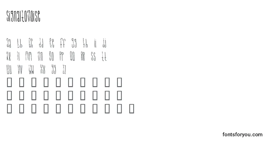 Schriftart SignalToNoise – Alphabet, Zahlen, spezielle Symbole