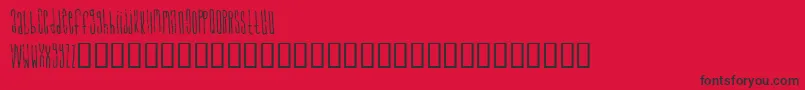 フォントSignalToNoise – 赤い背景に黒い文字