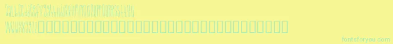 SignalToNoise Font – Green Fonts on Yellow Background
